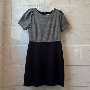 LOFT size 2 petite black and grey dress